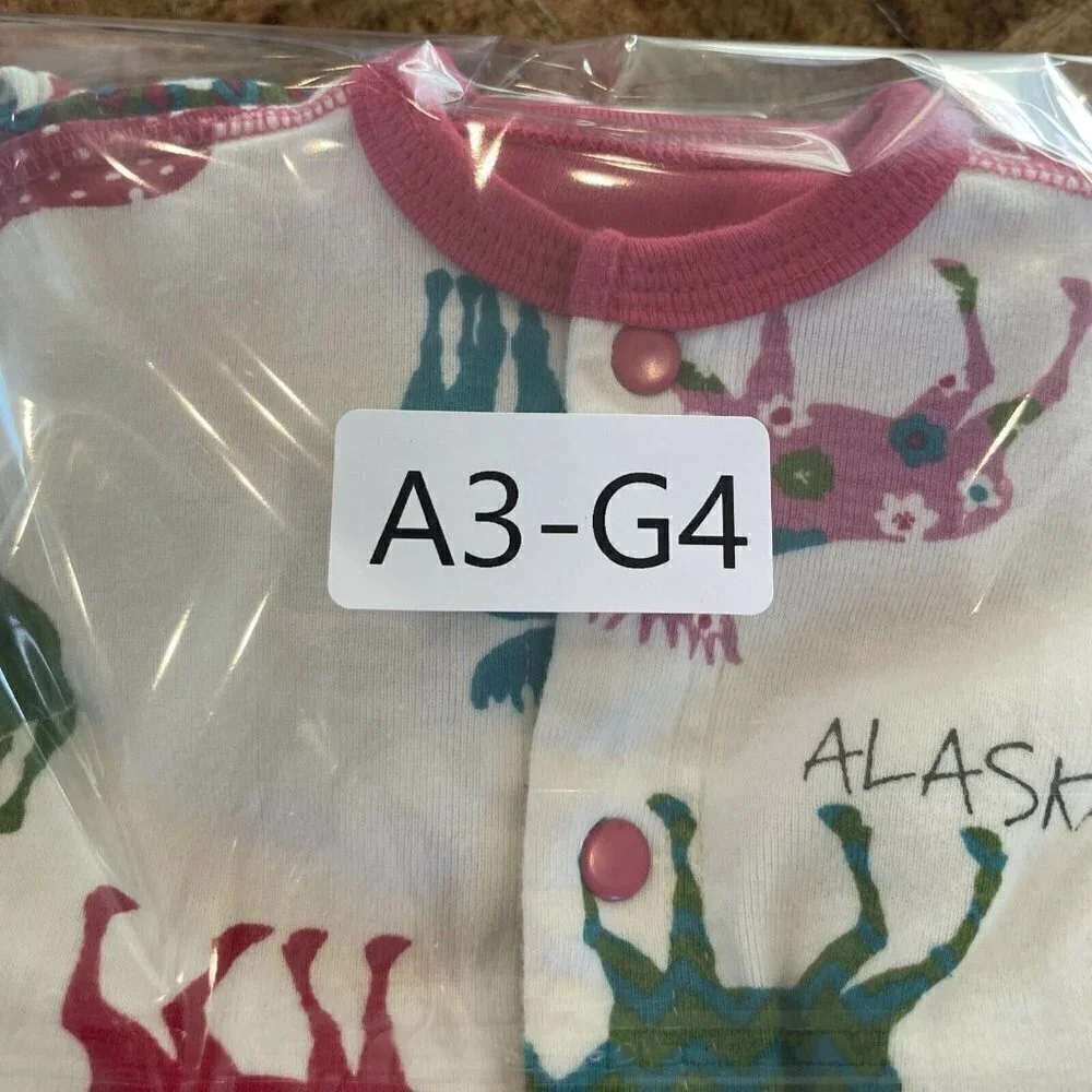 Hatley Little Blue House MOOSE Pajamas 6-12 Months Baby Girl Pink Pjs Alaska